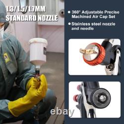 AEROPRO LVLP Paint Spray Gun Kit 1.3/1.5/1.7mm Nozzle for Home, Furniture, A610