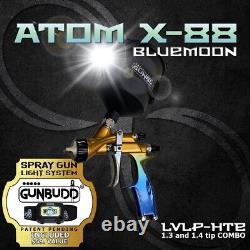 ATOM X88 BLUEMOON-Professional Spray Paint Gun For Cars 1.3- 1.4 TIP Kit Combo