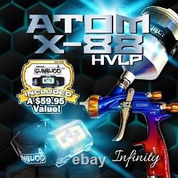 ATOM X88 INFINITY Air Spray Gun Kit Paint Gun Gravity Feed 1.3 and 1.4 TIP Combo