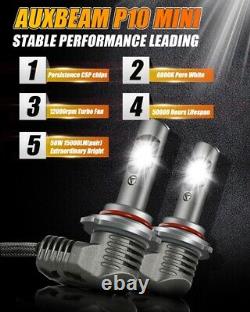 AUXBEAM LED Headlight Bulbs Conversion Kit 9005 H11 High Low Beam Bright White