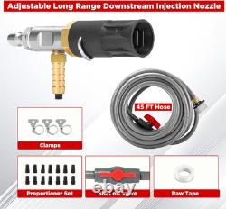 Adjustable Long-Range External Chemical Injection for Pressure Washer, Downstrea