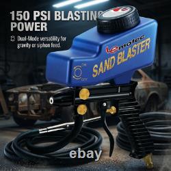 Air Compressor Sandblaster Gun Kit for Rust Removal and Surface Cleaning