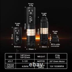 Ambition Soldier Tattoo Machine Kit Complete Rotary Wireless Tattoo Pen Gun K