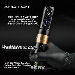 Ambition Soldier Tattoo Machine Kit Complete Rotary Wireless Tattoo Pen Gun K
