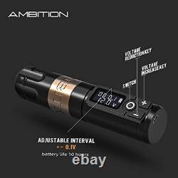 Ambition Soldier Tattoo Machine Kit Complete Rotary Wireless Tattoo Pen Gun K