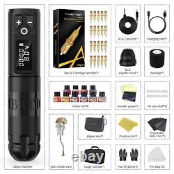 Ambition Soldier Tattoo Machine Kit Complete Rotary Wireless Tattoo Pen Gun K