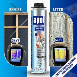 Apel Spray Foam Insulation Kit (12 x 32.80 oz. /240 Bd ft) Heat and Acoustic Insu
