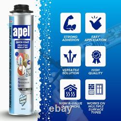 Apel Spray Foam Insulation Kit (12 x 32.80 oz. /240 Bd ft) Heat and Acoustic Insu