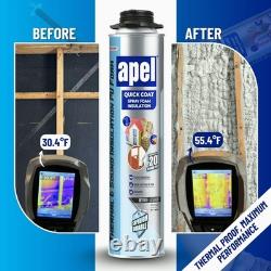 Apel Spray Foam Insulation Kit (18 x 32.80 oz. /360 Bd ft) Heat and Acoustic Insu
