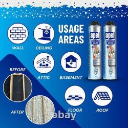 Apel Spray Foam Insulation Kit (18 x 32.80 oz. /360 Bd ft) Heat and Acoustic Insu