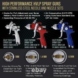 Auto Spray Gun Kit with Cups & Air Regulator Set of 3