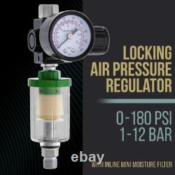 Auto Spray Gun Kit with Cups & Air Regulator Set of 3