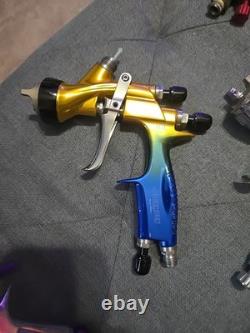 Automotive Paint Gun Kit 5 Spray Guns New Atom X88 With Iwata Carrying Case