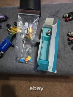 Automotive Paint Gun Kit 5 Spray Guns New Atom X88 With Iwata Carrying Case