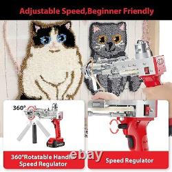 BESGEER 2023-Cordless-Rug-Tufting-Gun-Kit A Red 2X2A