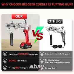 BESGEER 2023-Cordless-Rug-Tufting-Gun-Kit Tufting-Gun-Starter-Kit-with 2pcs