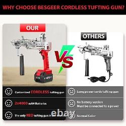 BESGEER 2024-Cordless-Rug-Tufting-Gun-Kit Tufting-Gun-Starter-Kit-with 2pcs