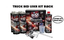 BUCK SHOT Truck Bed Liner Kit BLACK with Spray Gun 1.25 US Gal, 4.7L Kit