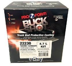 BUCK SHOT Truck Bed Liner Kit Tintable with Spray Gun 1.25 US Gal, 4.7L Kit