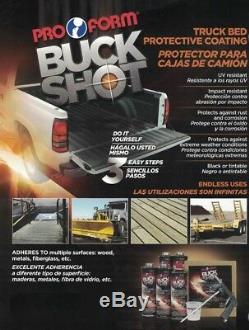 BUCK SHOT Truck Bed Liner Kit Tintable with Spray Gun 1.25 US Gal, 4.7L Kit