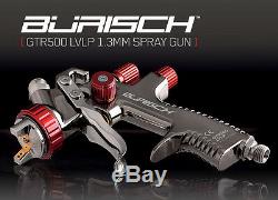 BURISCH GTR500 Spray Gun LVLP 1.3mm + 10M Air Hose airline + DVD + fittings kit