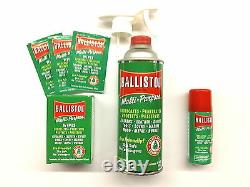 Ballistol Multi Purpose Oil-Lubricant Gun Cleaner Kit-16oz, 1.5oz & wipes-120076
