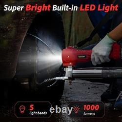 Battery Grease Gun, Super Efficient Electric Grease Gun Kit with 2 Batteries and