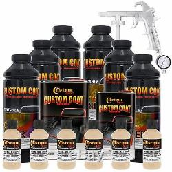 Bed Liner CUSTOM COAT DESERT TAN 6L Urethane Spray-On Truck Kit & Spray Gun