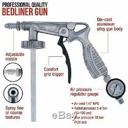 Bed Liner DESERT TAN 0.875 Gallon Urethane Spray-On Truck Kit & Spray Gun