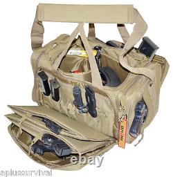 Black Explorer Tactical Range Ready Bag Gun Pistol Survival Emergency Kit