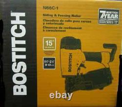 Bostitch N66c-1 Pneumatic Angled Siding Coil Nailer Nail Gun Kit Open Box
