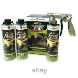 BullyLiner Rubber Bed Liner KIT (4) 1 Litre Bottles & Spray Gun (1 Gallon)