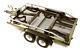 C27733gun Flatbed Dual Axle Car Trailer Kit For 1/10 Scale Rc 580x320x110mm
