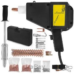 COMPLETE Auto Body DENT REPAIR KIT Electric STUD WELDER GUN with 2lb Puller Hammer