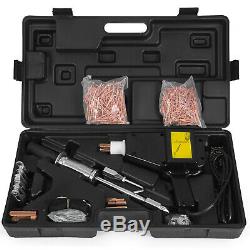 COMPLETE Auto Body DENT REPAIR KIT Electric STUD WELDER GUN with 2lb Puller Hammer