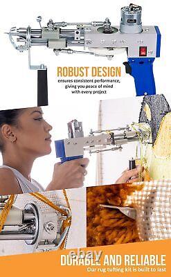 Complete Rug Tufting Gun Kit Easy-to-Use Carpet Maker with Cut Pile & High