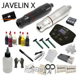Complete Tattoo Pen Kit Javelin Cartridge Machine Needle Pro GUN 7 Ink Set