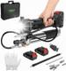 Cordless Grease Gun 12000 Psi Battery Powered Electric Grease Gun Kit With 2 Rec