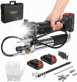 Cordless Grease Gun 12000 PSI Battery Powered Electric Grease Gun Kit with 2 Rec