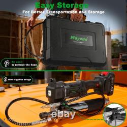 Cordless Grease Gun 12000 PSI Battery Powered Electric Grease Gun Kit with 2 Rec