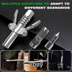 Cordless Grease Gun 12000 PSI Battery Powered Electric Grease Gun Kit with 2 Rec