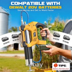 Cordless Grease Gun, Compatible with Dewalt 20V Battery (Tool Only), 3-Speed Adj