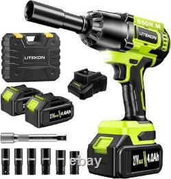 Cordless Impact Wrench 1/2 Inch, 480Ft-lbs 650N. M Brushless High Power Impact