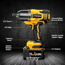 Cordless Impact Wrench 1/2 Inch, 480Ft-lbs 650N. M Brushless High Power Impact