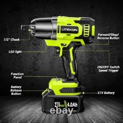 Cordless Impact Wrench 1/2 Inch, 480Ft-lbs 650N. M Brushless High Power Impact
