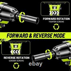 Cordless Impact Wrench 1/2 Inch, 480Ft-lbs 650N. M Brushless High Power Impact