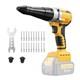 Cordless Rivet Gun Compatible With Dewalt 20v Battery, Electric Rivet Gun Kit