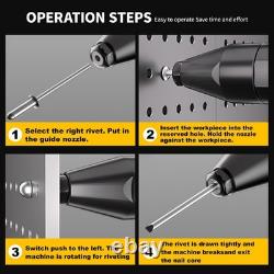 Cordless Rivet Gun Compatible with Dewalt 20V Battery, Electric Rivet Gun Kit
