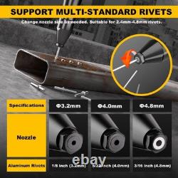 Cordless Rivet Gun Compatible with Dewalt 20V Battery, Electric Rivet Gun Kit