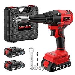 Cordless Rivet Gun Electric Rivet Gun Kit With 2pcs Battery And Charger Brushles